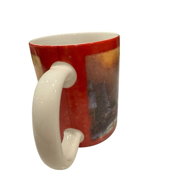 AMCAL Thomas Kinkade Christmas II Coffee Mug with Holiday Screen EUC Collectible - Picture 5 of 9